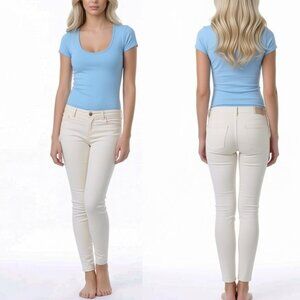 Women's White Creme Wrangler 936WHT 90s Denim Jeans Tall 28x36 Vintage